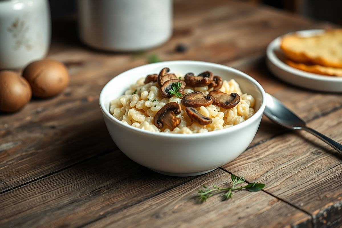 Risotto de setas cremoso