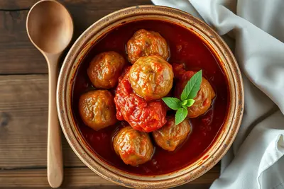 Albóndigas en salsa de tomate casera