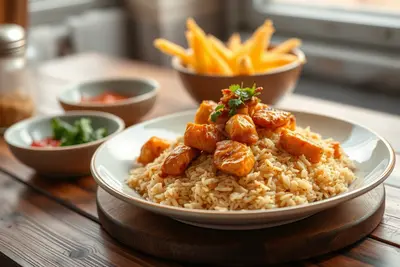 Arroz con pollo al curry ligero