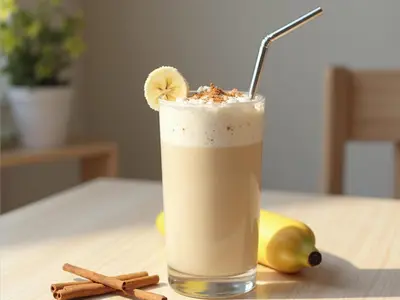 Batido de proteína, plátano y avena post-entreno
