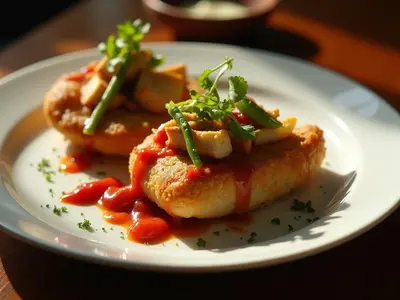 Brochetas de pollo con verduras y salsa de yogur