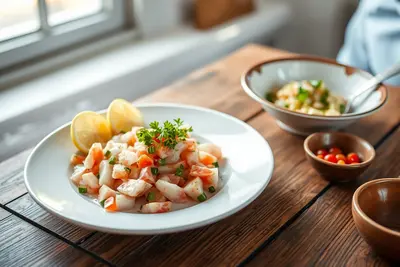 Ceviche ligero de merluza