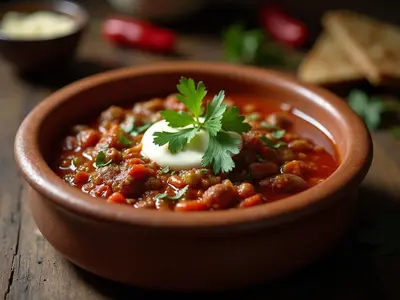 Chili de pavo y alubias negras