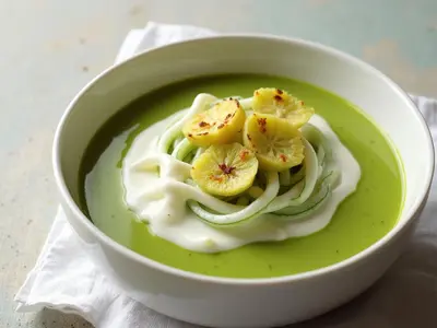 Crema de calabacín ligera con yogur