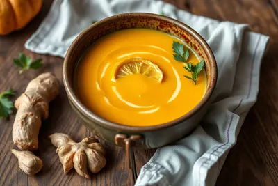 Crema de Calabaza con Jengibre: Suave y Reconfortante