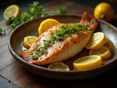 Dorada al horno con limón y perejil