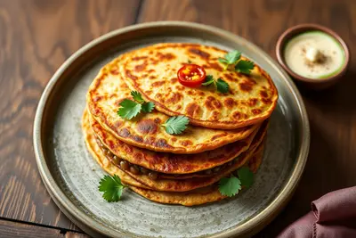 Dosa de Plátano y Lentejas: Crepe Salado y Crujiente