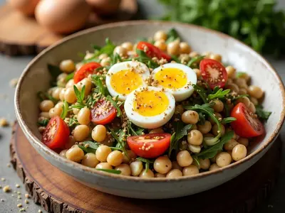 Ensalada completa de legumbres y atún