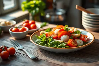 Ensalada caprese light