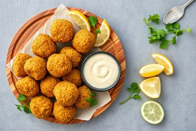 Falafel crujiente con salsa de tahini