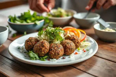 Falafel al horno con ensalada