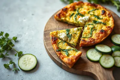 Frittata de calabacín y queso de cabra