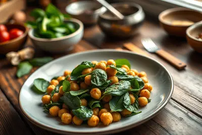 Garbanzos con espinacas