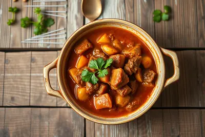 Gulasch de Ternera con Pimentón: Estofado Español Reconfortante