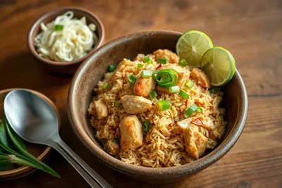 Khao Pad Kai: Arroz Frito Tailandés con Pollo