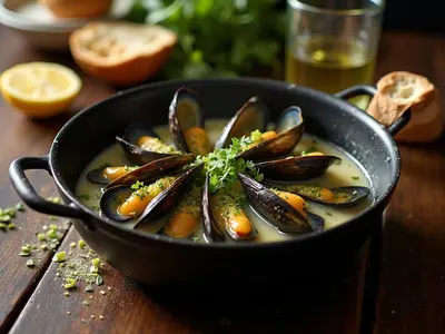 Mejillones al vapor con limón