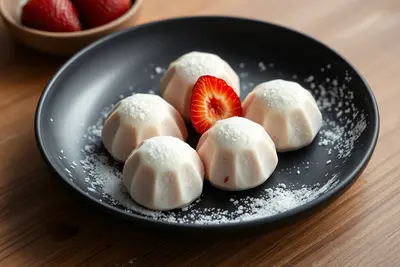 Mochi Relleno de Fresa (Ichigo Daifuku)