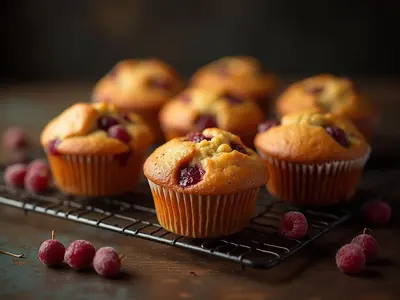 Muffins proteicos de arándanos