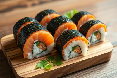 Onigiri de salmón y alga nori