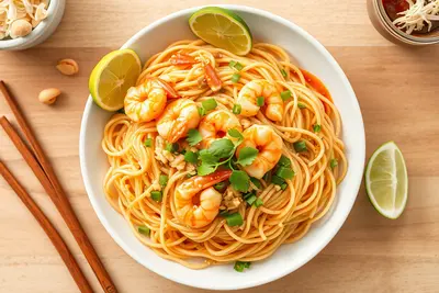 Pad Thai de gambas auténtico