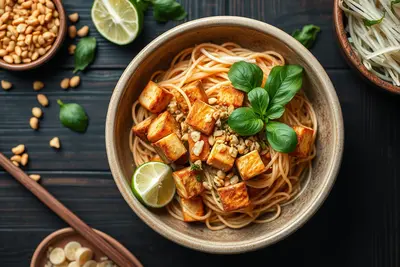 Pad Thai de Tofu Crujiente: Receta Vegetariana Auténtica