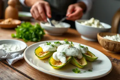 Palitos de pepino con tzatziki