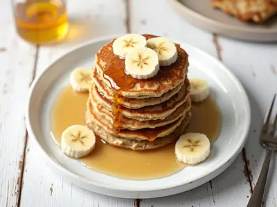 Pancakes proteicos de avena y plátano