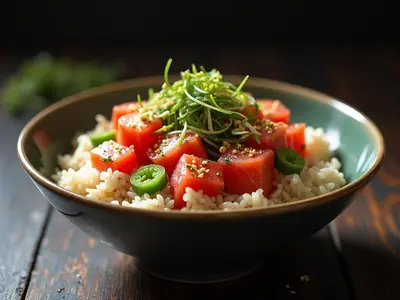 Poke bowl de atún fresco