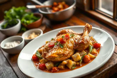 Pollo al limón con boniato