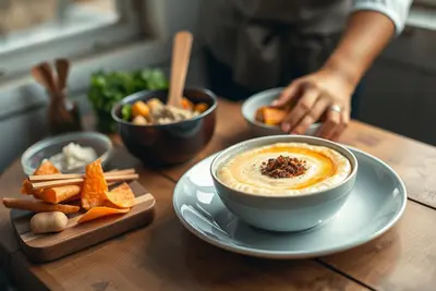 Porridge de plátano y crema de cacahuete