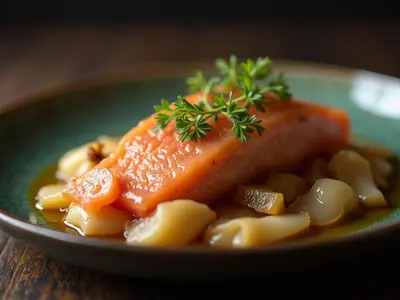 Salmón encebollado ligero