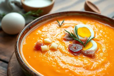 Salmorejo Cordobés Clásico: Crema Fría de Tomate y Pan