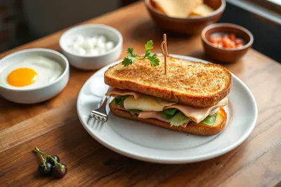 Sandwich de jamón y queso