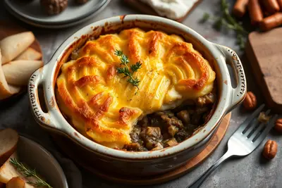 Shepherd's Pie Británico: Carne Sofrida con Puré Dorado