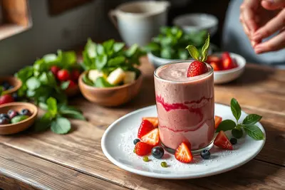Smoothie de fresa y skyr