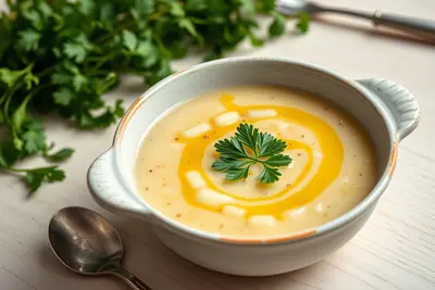 Sopa de puerro y patata