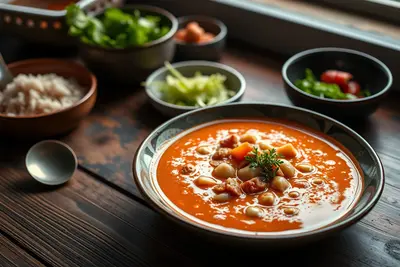 Sopa de lentejas coral