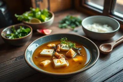 Sopa miso con tofu