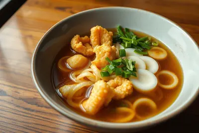 Sopa Udon con Tempura Crujiente