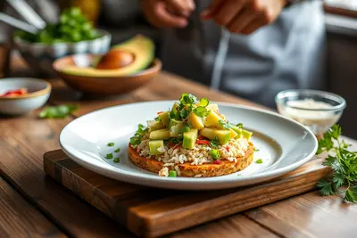 Tostada de arroz con aguacate