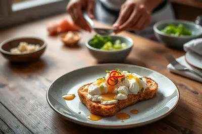 Tostada de ricotta y miel