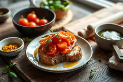 Tostadas con tomate y aceite