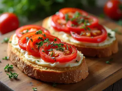 Tostas integrales con atún y tomate