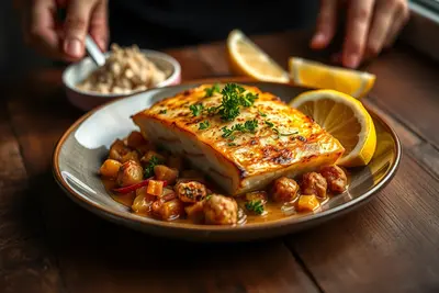 Trucha al horno con limón