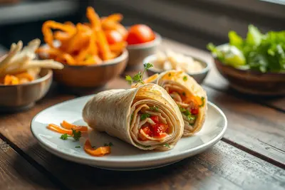 Mini wrap de pavo y mostaza