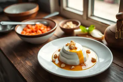 Yogur griego con granola y miel
